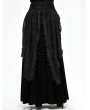 Devil Fashion Black Vintage Gothic Velvet Lace Long Party Skirt