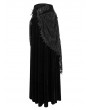 Devil Fashion Black Vintage Gothic Velvet Lace Long Party Skirt