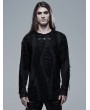 Punk Rave Black Gothic Punk Broken Long Sleeve Daily Wear T-Shirt for Men