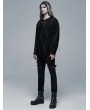 Punk Rave Black Gothic Punk Broken Long Sleeve Daily Wear T-Shirt for Men