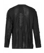 Punk Rave Black Gothic Punk Broken Long Sleeve Daily Wear T-Shirt for Men