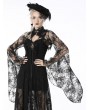 Dark in Love Black Gothic Lace Bell Sleeves Cape for Women