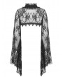 Dark in Love Black Gothic Lace Bell Sleeves Cape for Women