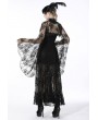 Dark in Love Black Gothic Lace Bell Sleeves Cape for Women