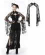 Dark in Love Black Gothic Lace Bell Sleeves Cape for Women