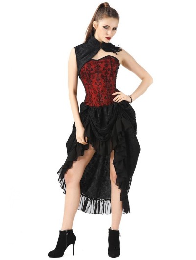 Lace High Low Gothic Party Dress