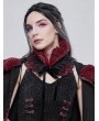 Devil Fashion Black and Red Gothic Faux Fur Warm Collar for Women