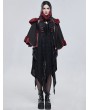 Devil Fashion Black and Red Gothic Faux Fur Warm Collar for Women