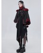 Devil Fashion Black and Red Gothic Faux Fur Warm Collar for Women