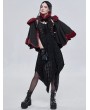 Devil Fashion Black and Red Gothic Faux Fur Warm Collar for Women