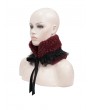 Devil Fashion Black and Red Gothic Faux Fur Warm Collar for Women