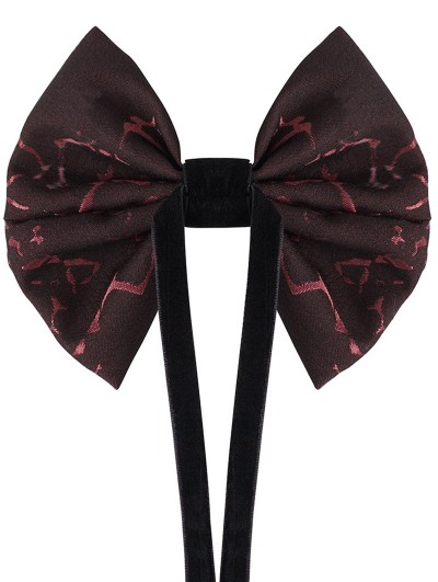 PUNK RAVE Men's Gothic Dark Lightweight Jacquard Texture Bow Tie Party  Evening Dinner Clothing Novelty Accessories
