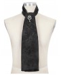 Devil Fashion Black Gothic Vintage Jacquard Long Scarf for Men