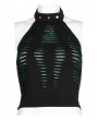 Punk Rave Green and Black Gothic Daily Wear Spider Pattern Vest Top for Women