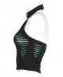 Punk Rave Green and Black Gothic Daily Wear Spider Pattern Vest Top for Women