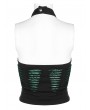 Punk Rave Green and Black Gothic Daily Wear Spider Pattern Vest Top for Women