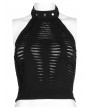 Punk Rave Black Gothic Daily Wear Spider Pattern Vest Top for Women