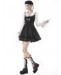 Dark in Love Black Cute Gothic Heart Doll Strap Short Dress