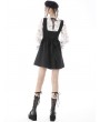 Dark in Love Black Cute Gothic Heart Doll Strap Short Dress