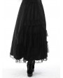 Dark in Love Black Gothic Vintage Elegant Frilly Lace Long Skirt