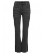 Punk Rave Black Gothic Punk Asymmetric Placket Daily Wear Flare Jeans for Women