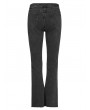 Punk Rave Black Gothic Punk Asymmetric Placket Daily Wear Flare Jeans for Women