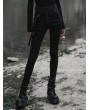 Punk Rave Black Gothic Punk Daily Wear Denim Long Trousers for Women