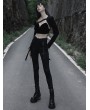 Punk Rave Black Gothic Punk Daily Wear Denim Long Trousers for Women