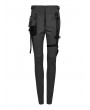 Punk Rave Black Gothic Punk Daily Wear Denim Long Trousers for Women