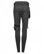 Punk Rave Black Gothic Punk Daily Wear Denim Long Trousers for Women