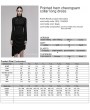 Punk Rave Black Gothic Punk Asymmetric Cheongsam Collar Long Dress