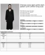 Punk Rave Black Gothic Chinese Style Dark Pattern Chiffon Long Hooded Coat for Women