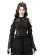 Dark in Love Black Gothic Bell Sleeves Off-the-Shoulder Lace Cape for Women