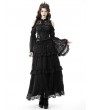 Dark in Love Black Gothic Bell Sleeves Off-the-Shoulder Lace Cape for Women