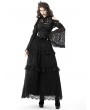 Dark in Love Black Gothic Bell Sleeves Off-the-Shoulder Lace Cape for Women