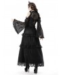 Dark in Love Black Gothic Bell Sleeves Off-the-Shoulder Lace Cape for Women