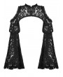 Dark in Love Black Gothic Bell Sleeves Off-the-Shoulder Lace Cape for Women