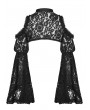 Dark in Love Black Gothic Bell Sleeves Off-the-Shoulder Lace Cape for Women