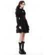 Dark in Love Black Vintage Gothic Bishop Sleeve Jacquard Cape for Women