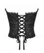 Dark in Love Black Gothic Hollow Out Sexy Jacquard Overbust Corset