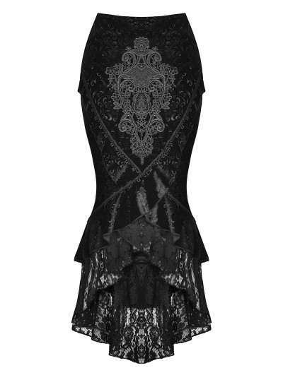 Lace-Up Corset Skirt - Black Vixen Mesh w/ Black Metallic– Peridot Clothing