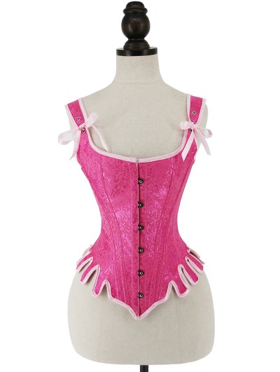 Fashion Corset Barbie Pink Retro U-neck Court Corset Waist @ Best Price  Online