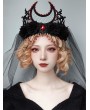 Black Gothic Devil Witch Halloween Cosplay Crown Headdress