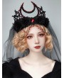 Black Gothic Devil Witch Halloween Cosplay Crown Headdress