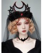 Black Gothic Devil Witch Halloween Cosplay Crown Headdress