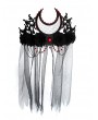 Black Gothic Devil Witch Halloween Cosplay Crown Headdress