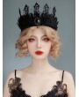 Black Vintage Gothic Halloween Party Crown Headdress