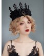 Black Vintage Gothic Halloween Party Crown Headdress