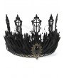 Black Vintage Gothic Halloween Party Crown Headdress