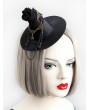 Black Gothic Lace Flower Chain Witch Hat Headdress